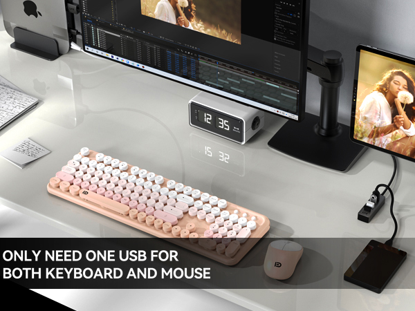 wireless computer keyboard and mosue 2.4Ghz for office pc laptop