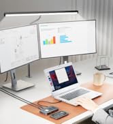 LED Desk Lamp for Home Office , 1500Lumen Knob Stepless Dimming (12V/Adapter Included),Eye-Caring...
