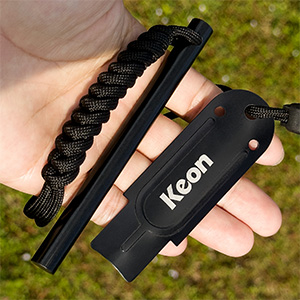  Keon Flint and Steel fire Starter kit, Ferro Rod fire Starter Survival Tool