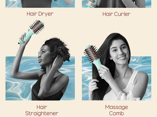 Mini hair dryer brush travel size