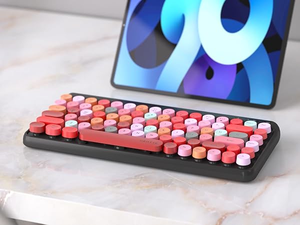 bluetooth wireless keyboard pink