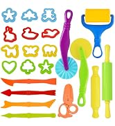 LCY WEDSHI Playdough Tool Set, 22 Pcs Play Dough Tools Sets for Kids Ages 4-8, Playdough Accessor...