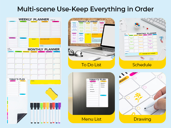 magnetic calendar for refrigerator