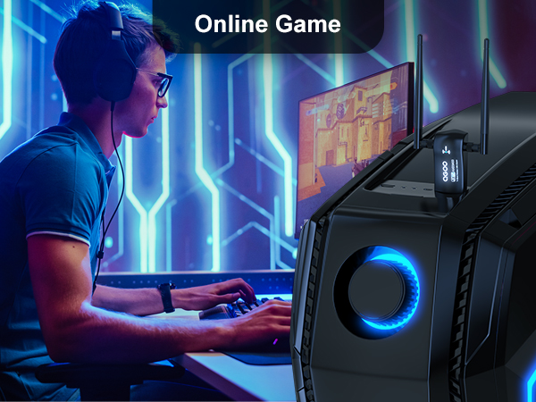 Tri-Band WiFi 6E Adapter for Desktop PC: USB 3.0 Axe 5400 Wireless Network Receiver/Dongle