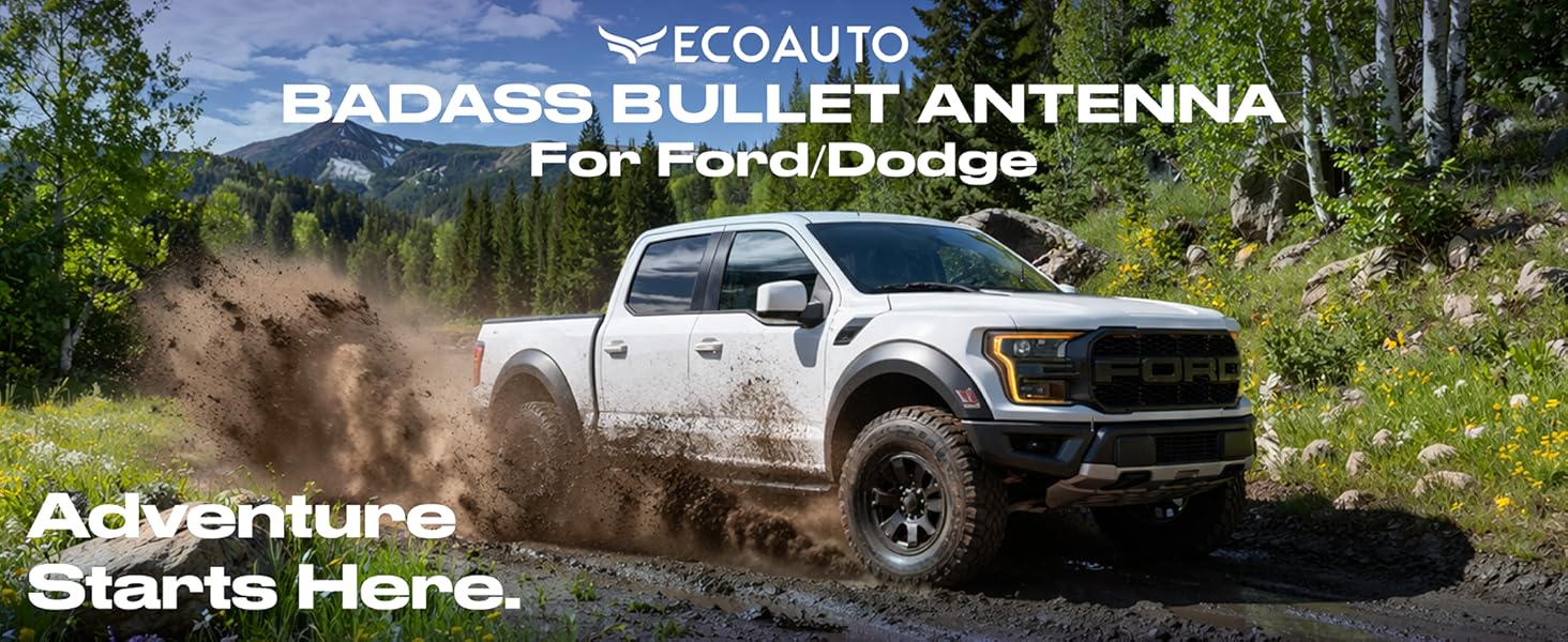 Badass Bullet Antenna For Ford and Dodge