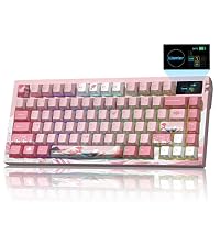 L80 Wireless Gaming Keyboard, 75% Mechanical Keyboard with Smart Display and Knob, Tri-Mode BT/2.4GH...