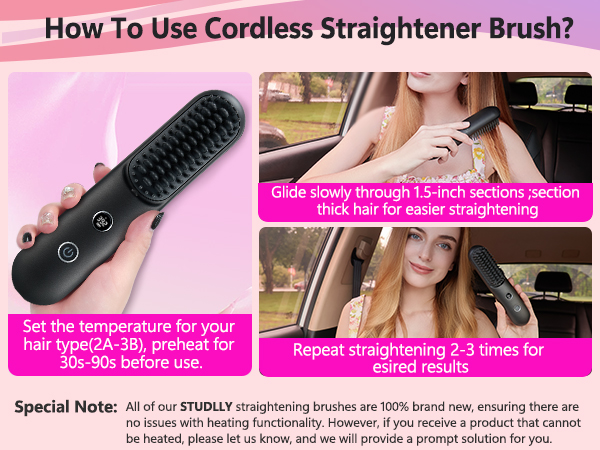 hair brush straightener for women