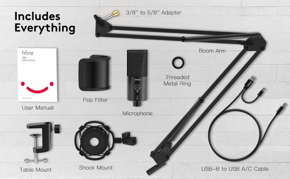 FIFINE usb microphone kit