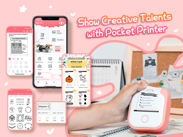 mini thermal printer refill mini thermal printer sticker sticker printer machine