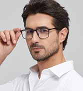 ANRRI Blue Light Blocking Glasses Nerd Eyeglasses Frame Anti Eyestrain Computer Gaming Glasses