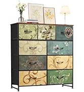 Accver Dresser with 9 Drawers for Bedroom, Fabric Clothes Cabinet for Closet, Anti-Tip Storage Dr...