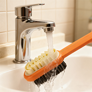 2-in-1 Orange Shoe Brush