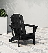 WestinTrends Malibu HDPE Outdoor Patio Folding Poly Adirondack Chair