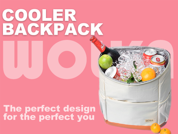 Insulated Cooler Backpack Outdoor - Leak Proof Backpack Cooler 30 Cans, Waterproof Lightweight