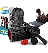 Krightlink 5 in1 Foam Roller Set for Deep Tissue Muscle Massage, High Density Fitness Exercise Fo...