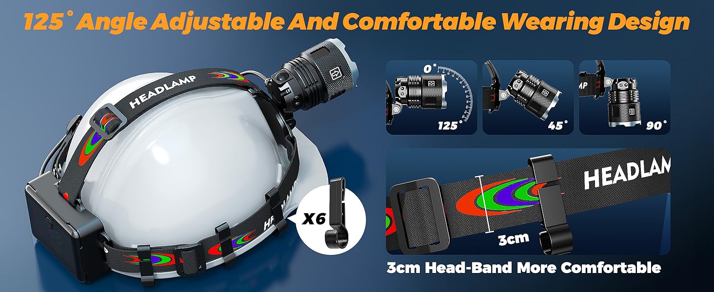 head lamps led rechargeable super bright