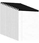 12 Pack Legal Pads 8.5 x 11 College Ruled Notepads, White Note Pads 8.5 x 11 Lined Paper, White N...