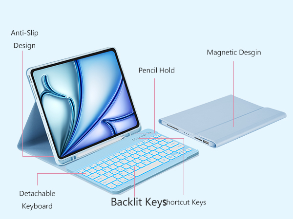 ipad air 13 inch case keyboard