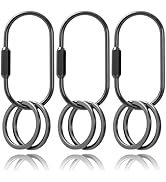 Gold Brass Key Rings, Purse Bag Charms for Handbags, Screw Lock Key Organizer, Carabiner Keychain...