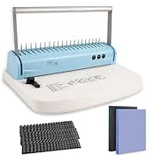 Binditek Binding Machine, 19-Hole, 145 Sheets, Comb Binding Machines with 50 PVC Binding Covers (...