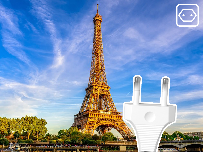 European Travel Plug Adapter,WRXDMC Universal Power Adapter for EU UK DE JP