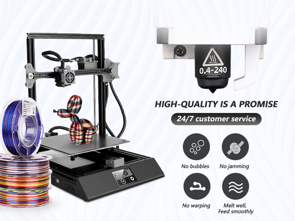 AMOLEN Silk PLA 3D Printer Filament, Dual Color PLA 1.75mm Shiny Color Change Filament