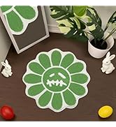 Shovagy Trippy Happy Face Rug Easter Bathroom Rugs Spring St. Patrick’s Day Decor Carpet Tufted Q...