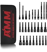 AMM 28PCS Magnetic Nut Driver Set, Impact Drill Driver Bit Set 1/4" Hex Shank, Metric &amp; SAE Impac...