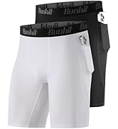 Runhit 2 Pack Mens Compression Shorts with Pockets 9