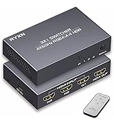 HDMI 2.0 Switch 3 in 1 Out 4K@60Hz, HDMI Switcher Splitter 3x1 with Remote, Supports GRB4:4:4, HD...
