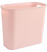 rejomiik Small Trash Can, 3.5 Gallon Garbage Can Slim Waste Basket Plastic Trash Bin Container wi...