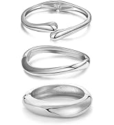 MTINEAPS Gold Bangle Bracelets for Women Teens Trendy Chunky Adjustable Twist Cuff Bracelet Jewel...