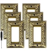 Antique Brass Decorative Decorator Light Switch Covers Wall Plate Rocker Switch Plates Outlet Cov...