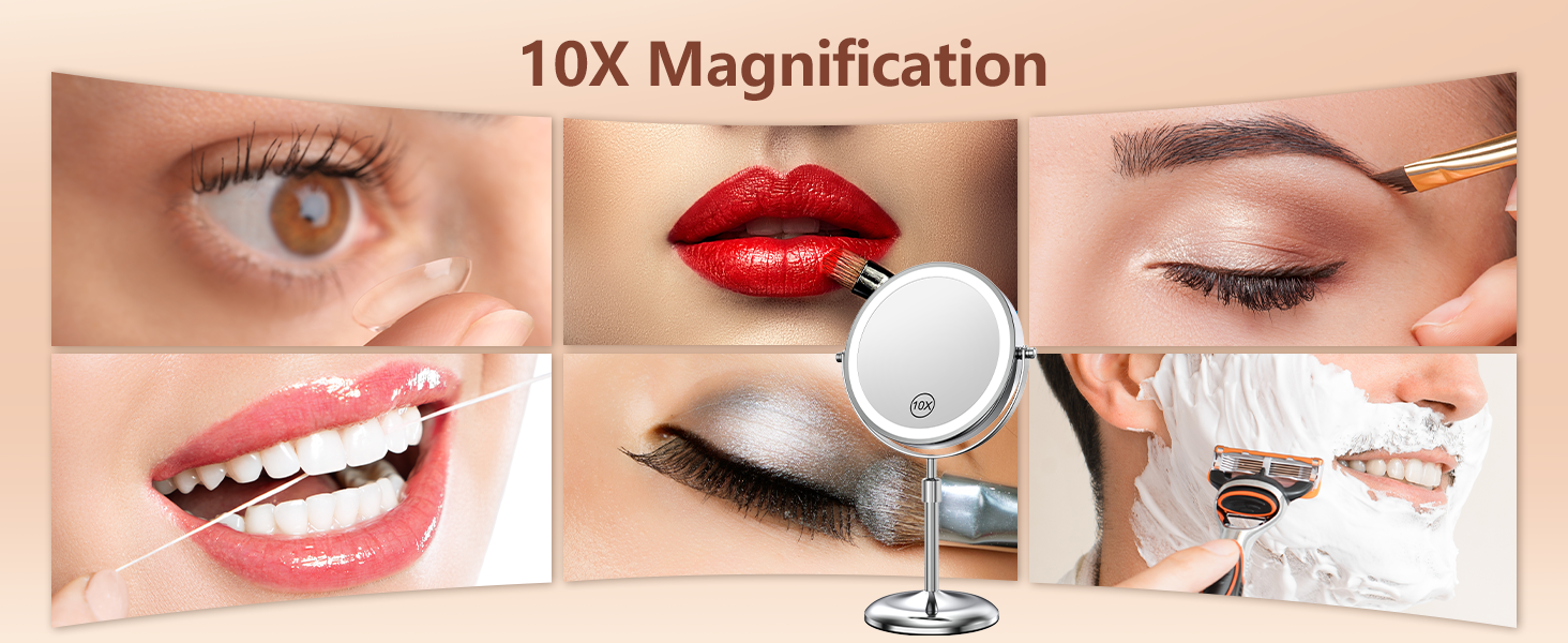 10x magnifying mirror