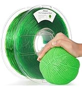 AMOLEN 95A TPU 3D Printer Filament 1.75mm, High Hardness &amp; Resilience TPU Transparent Green Filam...