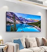 Wall Art Lake Mountain Landscape Picture Print Canvas Wall Art Modern Giclee Artwork Home Decor S...
