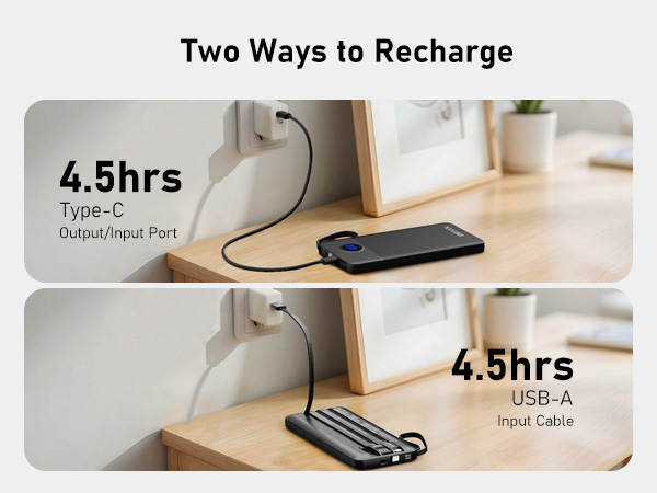 Two Ways to Recharge Portable Charger