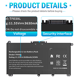 920070-855 TF03XL Laptop Battery