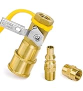 GASPRO Low Pressure Propane Quick Connect Fittings Kit - 1/4 Inch LP Gas Connections for Easy RV ...