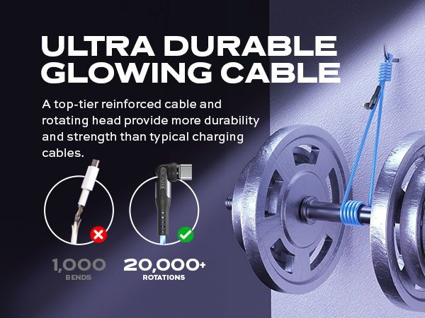 one cable for all your devices works with iphone android samsung airpods, available in 3 or 6 feet