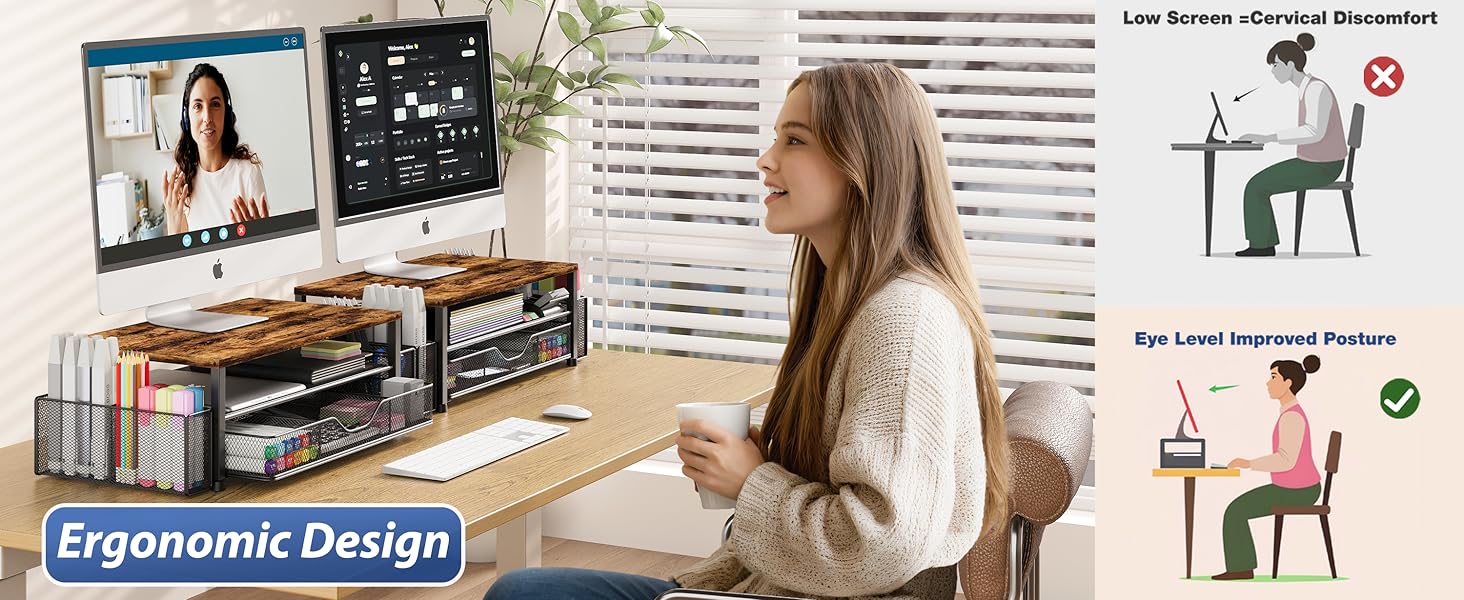 monitor stand for desk organizers and accessories computer stand riser office organization desktop 