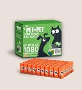 Pet N Pet 1080 Counts Orange Poop Bags for Dogs, 41% Plant Based &amp; 59% PE Extra Thick Dog Poop Ba...