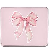Foritho Coquette Pink Bow Aesthetic Mouse Pad, Cute Preppy Girly Pink Bow Mouse Pads for Wireless...