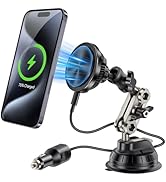 This Hill for MagSafe Car Mount Charger(360° Suction Cup &amp; Aluminum Alloy Telescopic arm),15W Fas...