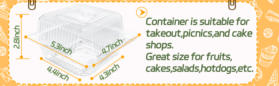 3.1Cake Slice Containers