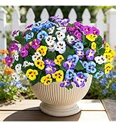 Ouddy Decor 15 Bundles Artificial Flowers for Outdoors, 15" Fake Pansies Silk Flowers UV Resistan...