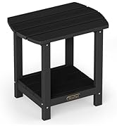 SUUNYN Outdoor Side Table – 2-Tier HDPE Adirondack Side Tables, Sturdy Small Outdoor Porch Tables...