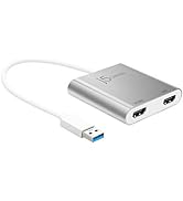 j5create USB to HDMI Adapter - Dual HDMI USB 3.0 Multi-Monitor Cable | 4K Ultra HD | Compatible w...