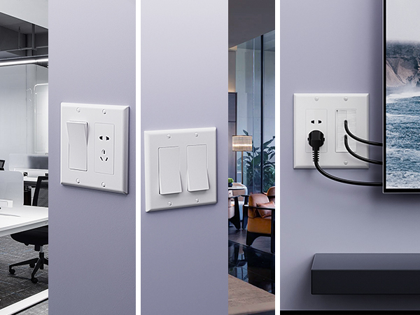VCELINK 2 Gang Wall Plate for Light Switch or Receptacle Outlet Plates