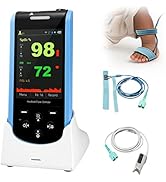 Wearpulse Continuous Handheld Pulse Oximeter for Adults and Infants, Baby Blood Oxygen Saturation...